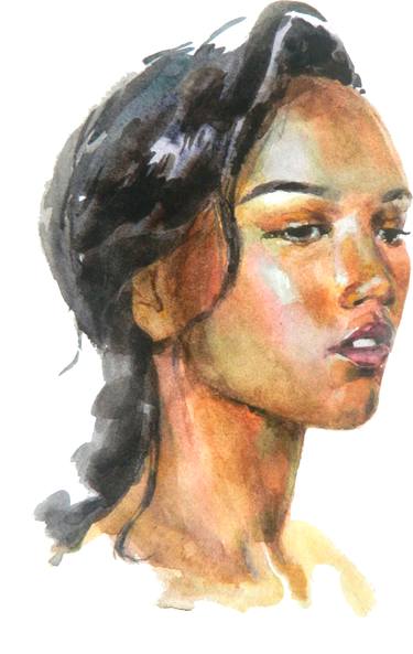 Watercolor portrait thumb