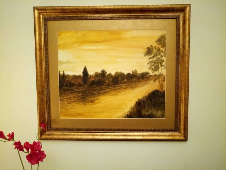 Original Impressionism Landscape Painting by Yusef Suleiman