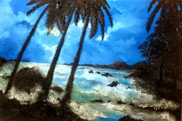 Print of Impressionism Seascape Paintings by Yusef Suleiman