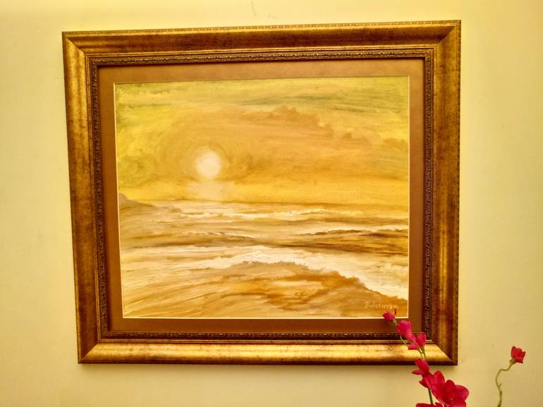 Original Impressionism Seascape Painting by Yusef Suleiman