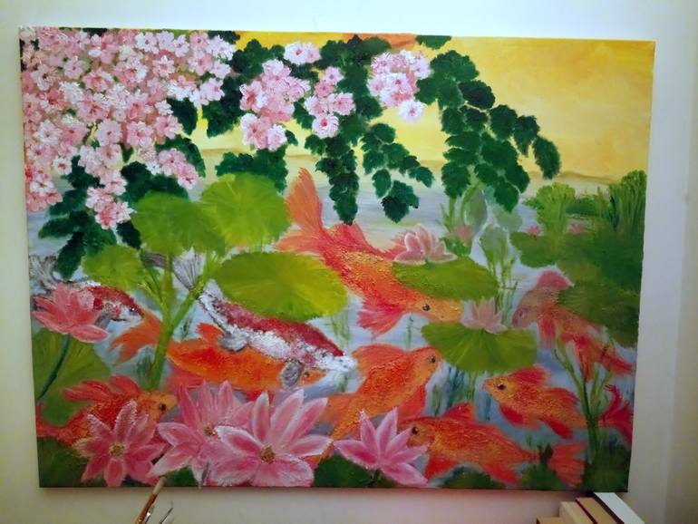 Original Impressionism Animal Painting by Yusef Suleiman
