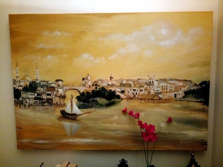 Original Impressionism Landscape Painting by Yusef Suleiman