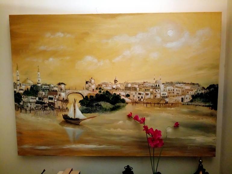 Original Impressionism Landscape Painting by Yusef Suleiman