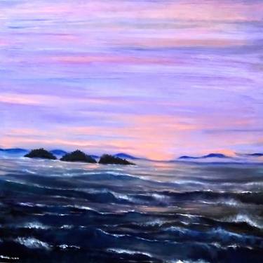 Print of Impressionism Seascape Paintings by Yusef Suleiman