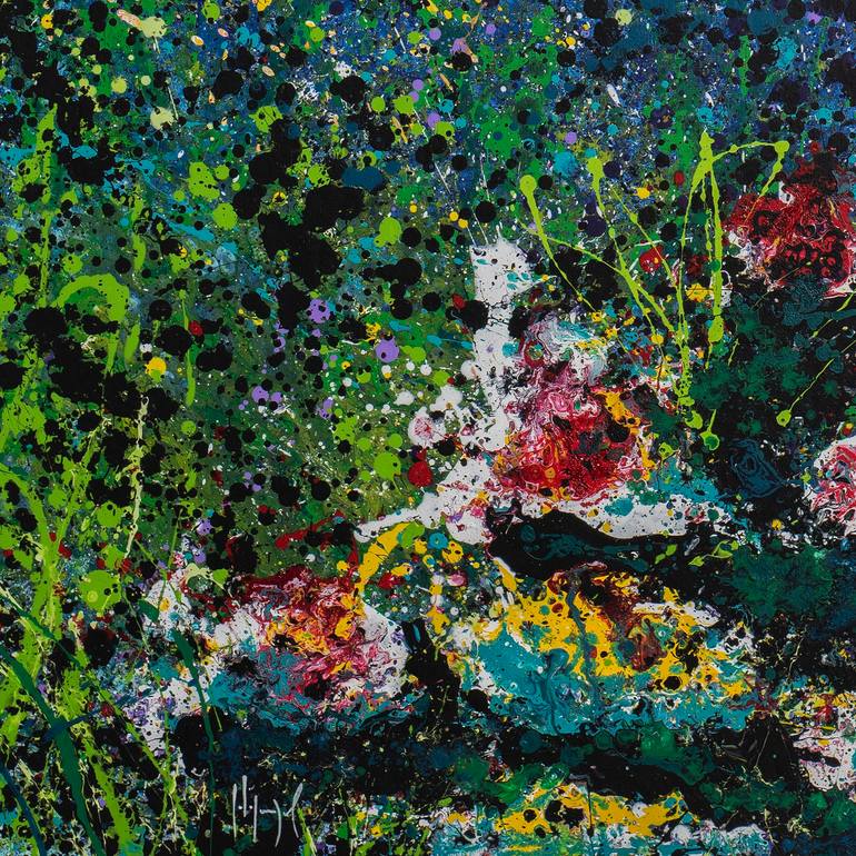 Original Abstract Landscape Painting by Pierre Luc Poujol