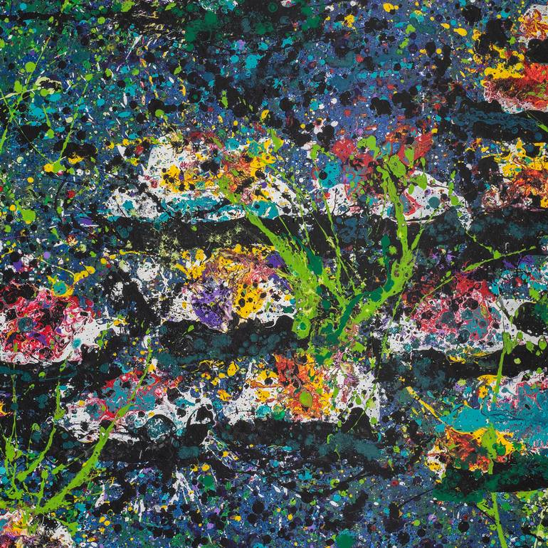 Original Abstract Landscape Painting by Pierre Luc Poujol