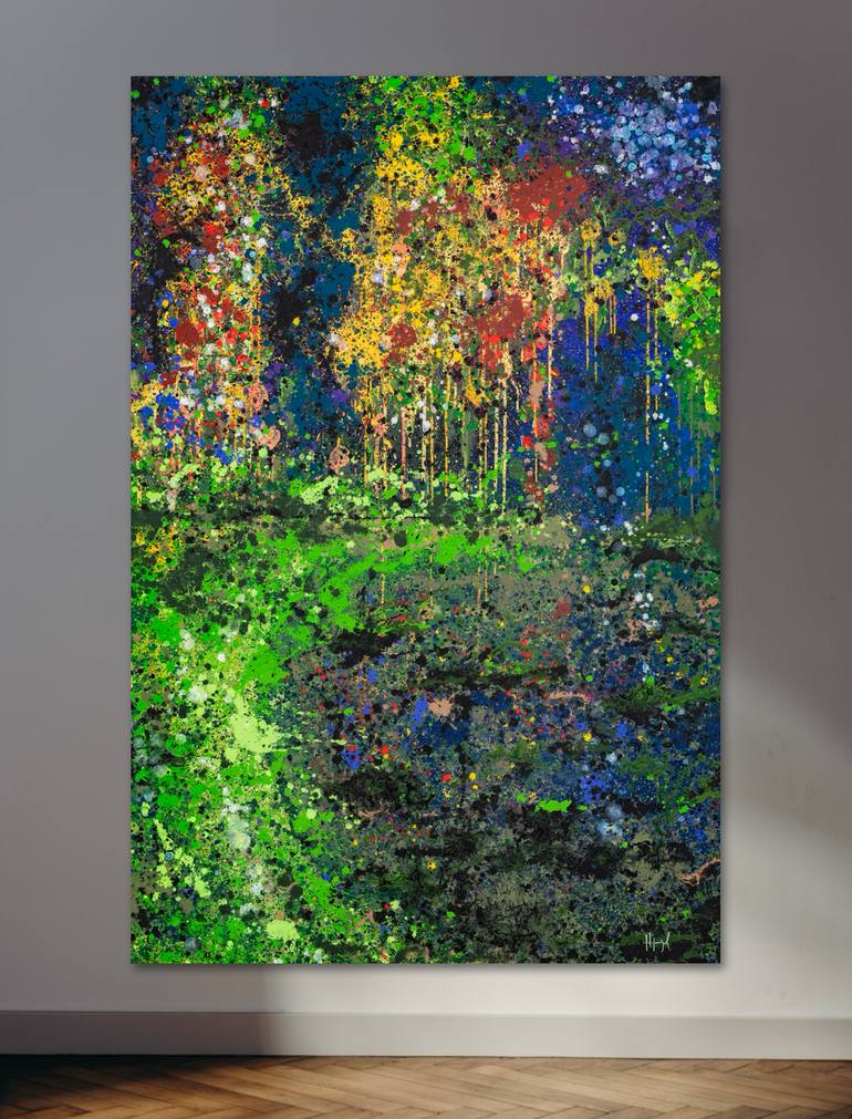 Original Abstract Expressionism Abstract Painting by Pierre Luc Poujol