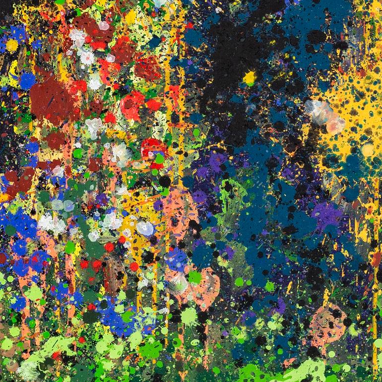 Original Abstract Expressionism Abstract Painting by Pierre Luc Poujol