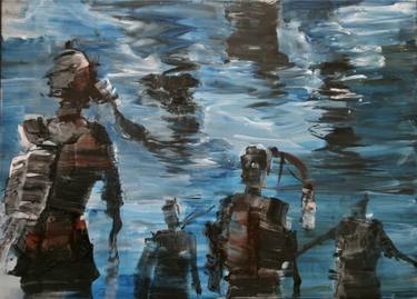 Original Expressionism Water Paintings by Bela Borbely