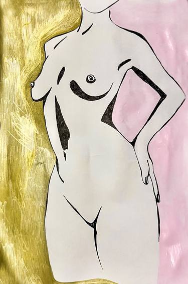 Original Art Deco Nude Paintings by Alexandra Miracle