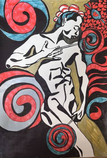 Print of Abstract Nude Drawings by Alexandra Miracle