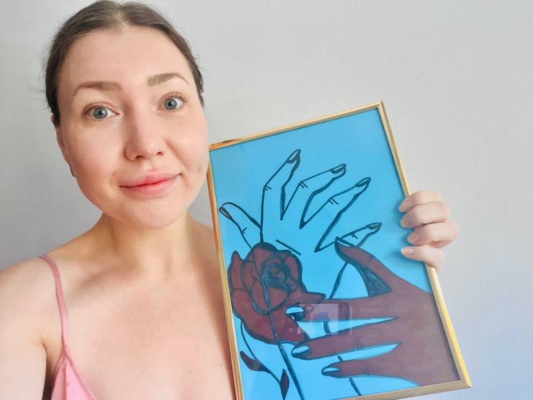 Original Conceptual Politics Drawing by Alexandra Miracle