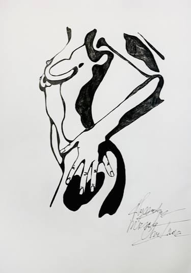 Print of Conceptual Nude Drawings by Alexandra Miracle