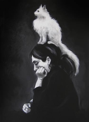 Print of Figurative Cats Paintings by Julie Salkowski