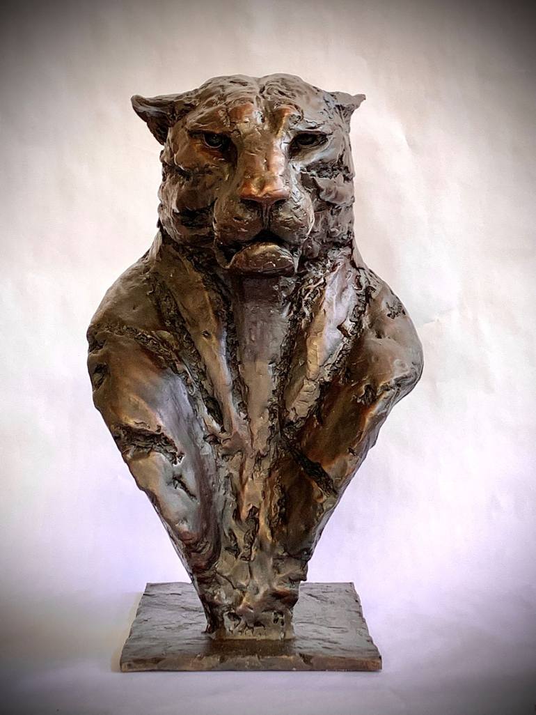 Original Fine Art Cats Sculpture by Brandon Borgelt