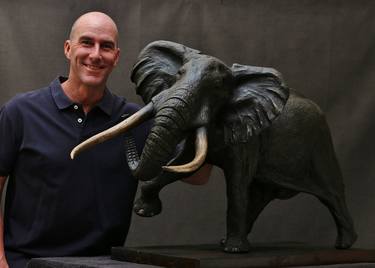 African Elephant Bronze Sculpture (Tim) Ltd Ed of 15 only thumb