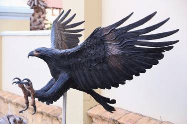 "BLACK EAGLE" Bronze Sculpture Lifesize (Ltd Ed of 15) thumb