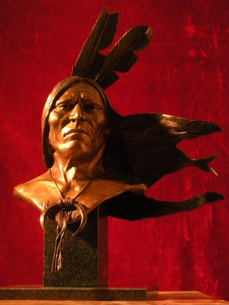'FOOL BULL' Bronze Sculpture American Indian Chief  (Ltd Ed of 15) - Print