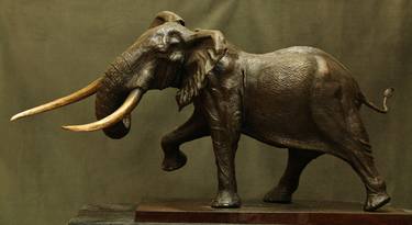 AFRICAN ELEPHANT   Bronze Sculpture (Tim) ( Ltd Ed of 15) thumb