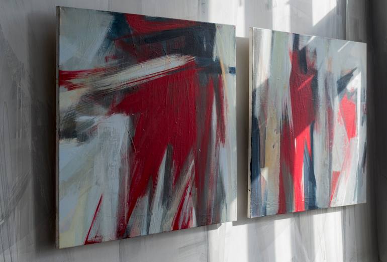 Original Abstract Expressionism Abstract Painting by Nataliia Satsyk