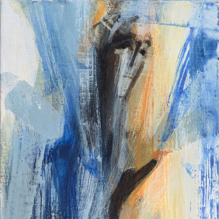 Original Abstract Expressionism Religion Painting by Nataliia Satsyk