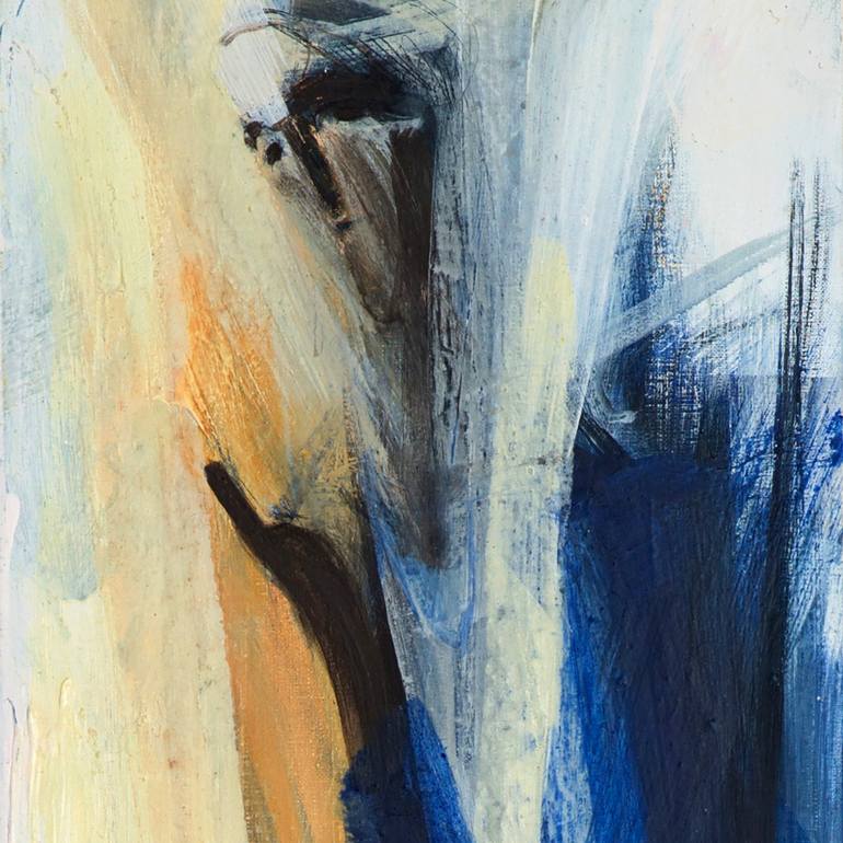 Original Abstract Expressionism Religion Painting by Nataliia Satsyk