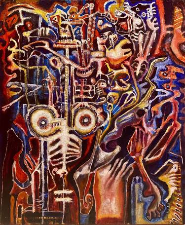 Original Surrealism Abstract Painting by Bruce Sherratt