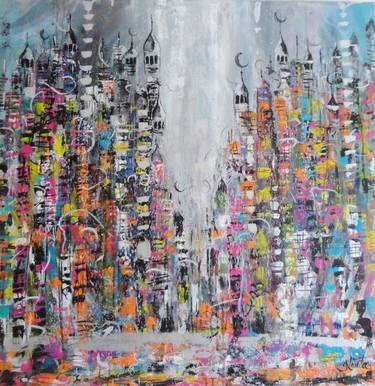 Print of Abstract Cities Paintings by Navita H