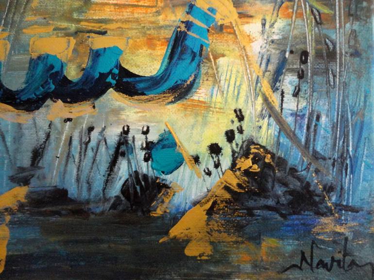 Original Abstract Landscape Painting by Navita H
