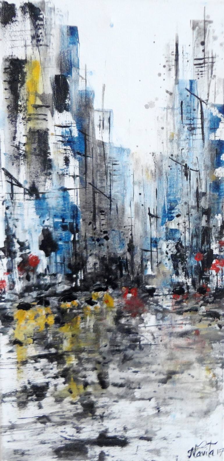 Downtown Painting by Navita Hanooman Saatchi Art