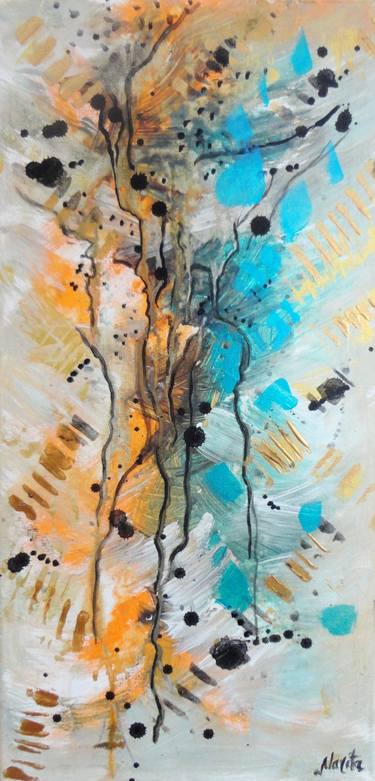 Original Abstract Expressionism Abstract Paintings by Navita H