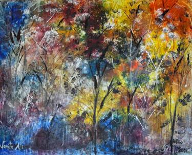 Original Abstract Expressionism Abstract Paintings by Navita H