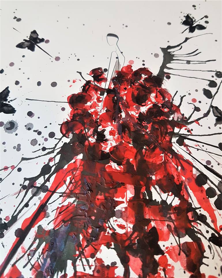 Original Abstract Fashion Painting by Navita H