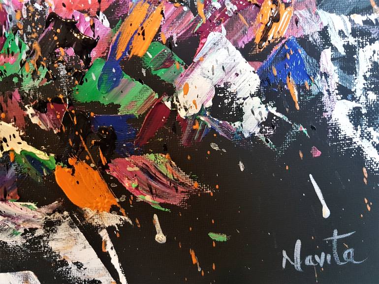 Original Abstract Expressionism Abstract Painting by Navita H