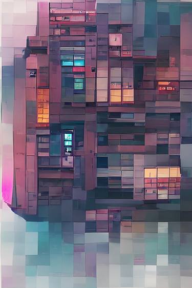 Original Abstract Architecture Digital by Navita H