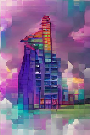 Original Abstract Architecture Digital by Navita H