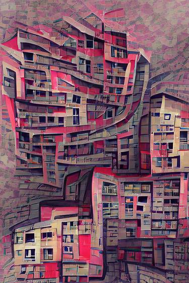 Original Abstract Architecture Digital by Navita H