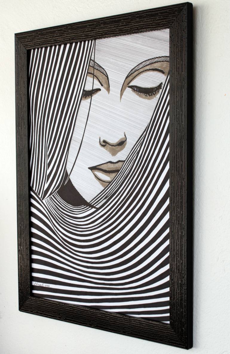 Original Figurative People Drawing by Ibrahim Unal