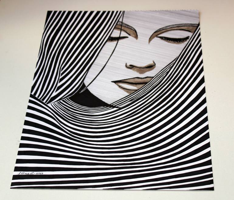 Original Figurative People Drawing by Ibrahim Unal