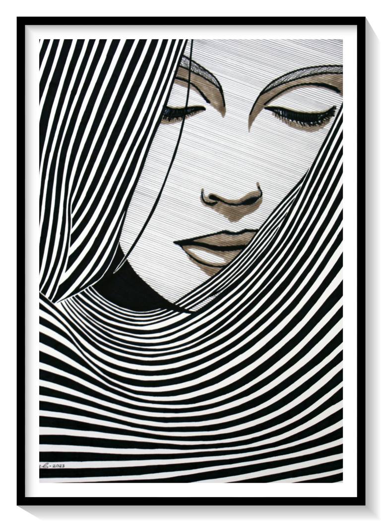 Original Figurative People Drawing by Ibrahim Unal