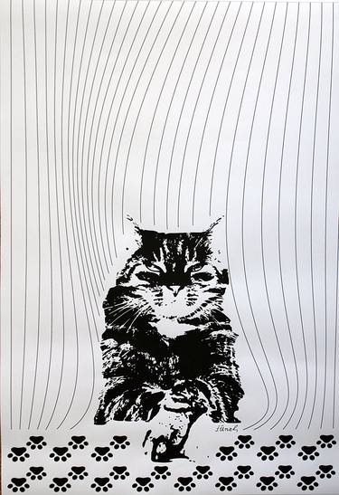 Saatchi Art Artist Ibrahim Unal; Digital, “Cat - 1” #art