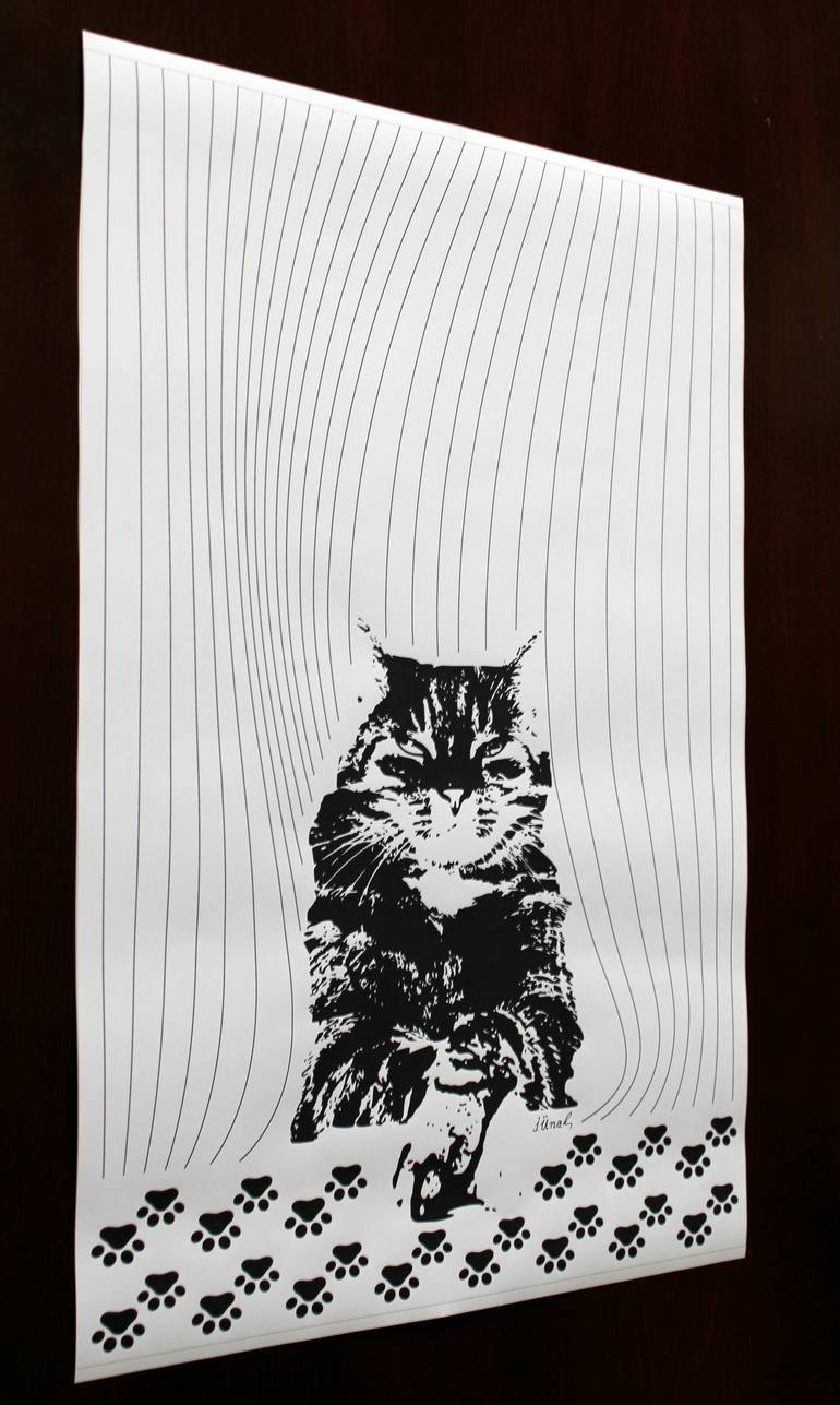 Original Illustration Cats Digital by Ibrahim Unal