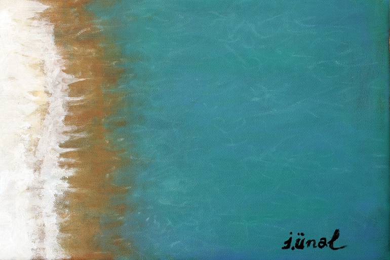 Original Figurative Beach Painting by Ibrahim Unal