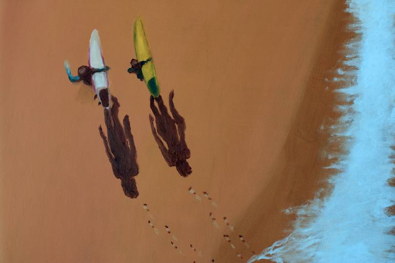 Original Figurative Beach Painting by Ibrahim Unal