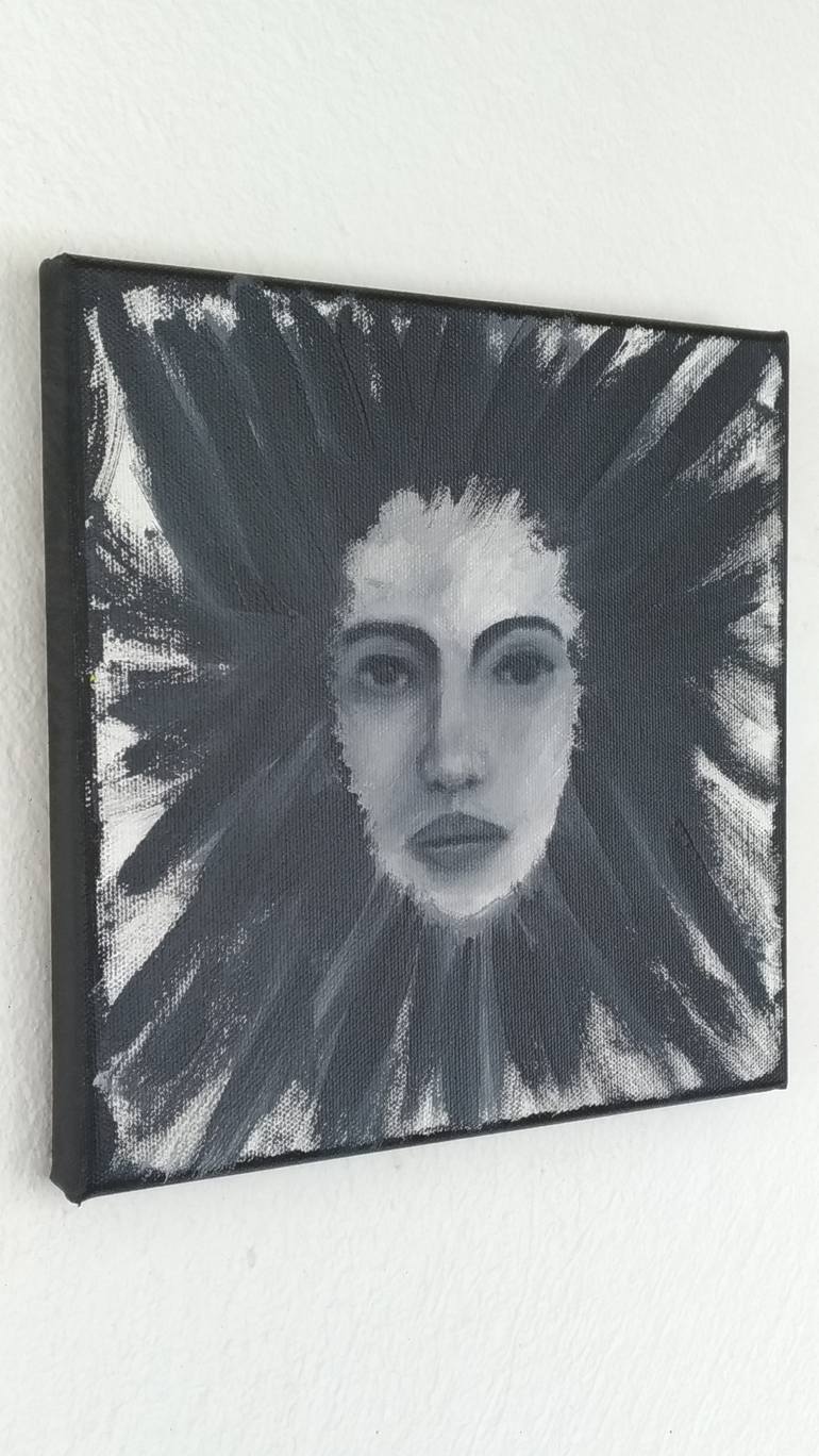 Original Abstract Expressionism Portrait Painting by Ibrahim Unal