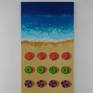 Sun, sea and beach.
But something is missing.
Yes, there are no cheerful, fun people!
I hope.
These epidemic days are over as soon as possible.
The sides are painted.The painting is ready to hang with pre-attached hanging wire and D-rings.