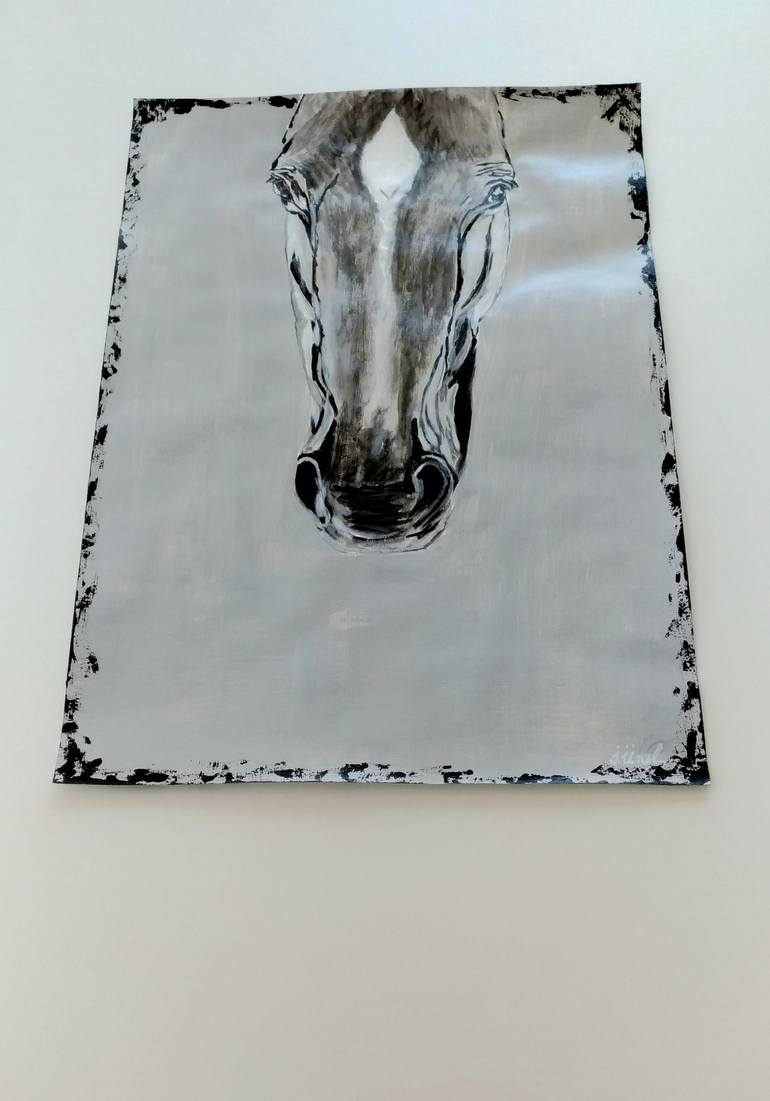 Original Abstract Expressionism Horse Painting by Ibrahim Unal