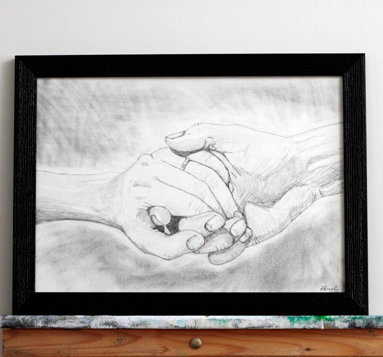 Original Figurative Love Drawing by Ibrahim Unal