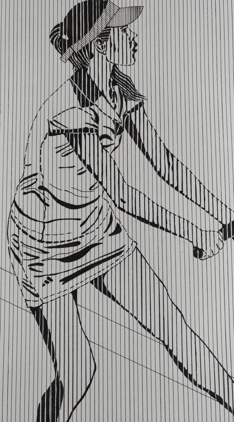 Original Figurative Sports Drawing by Ibrahim Unal