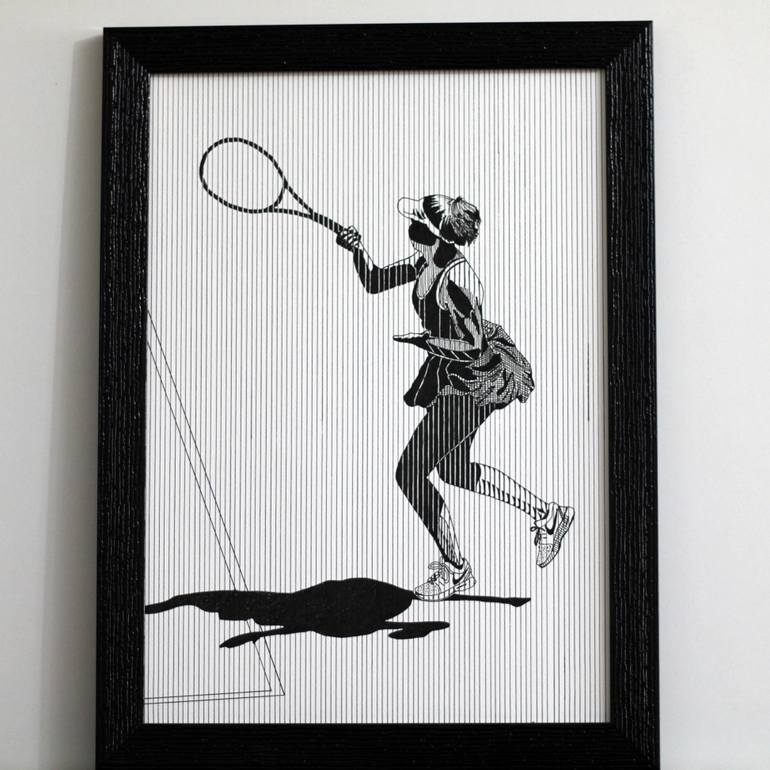 Original Figurative Sports Drawing by Ibrahim Unal